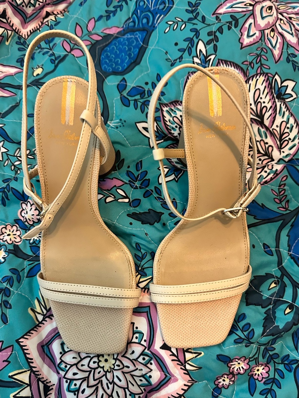 Sam Edelman - Strappy Beige Nude Women's Sandals Slingback Heels size 6.5